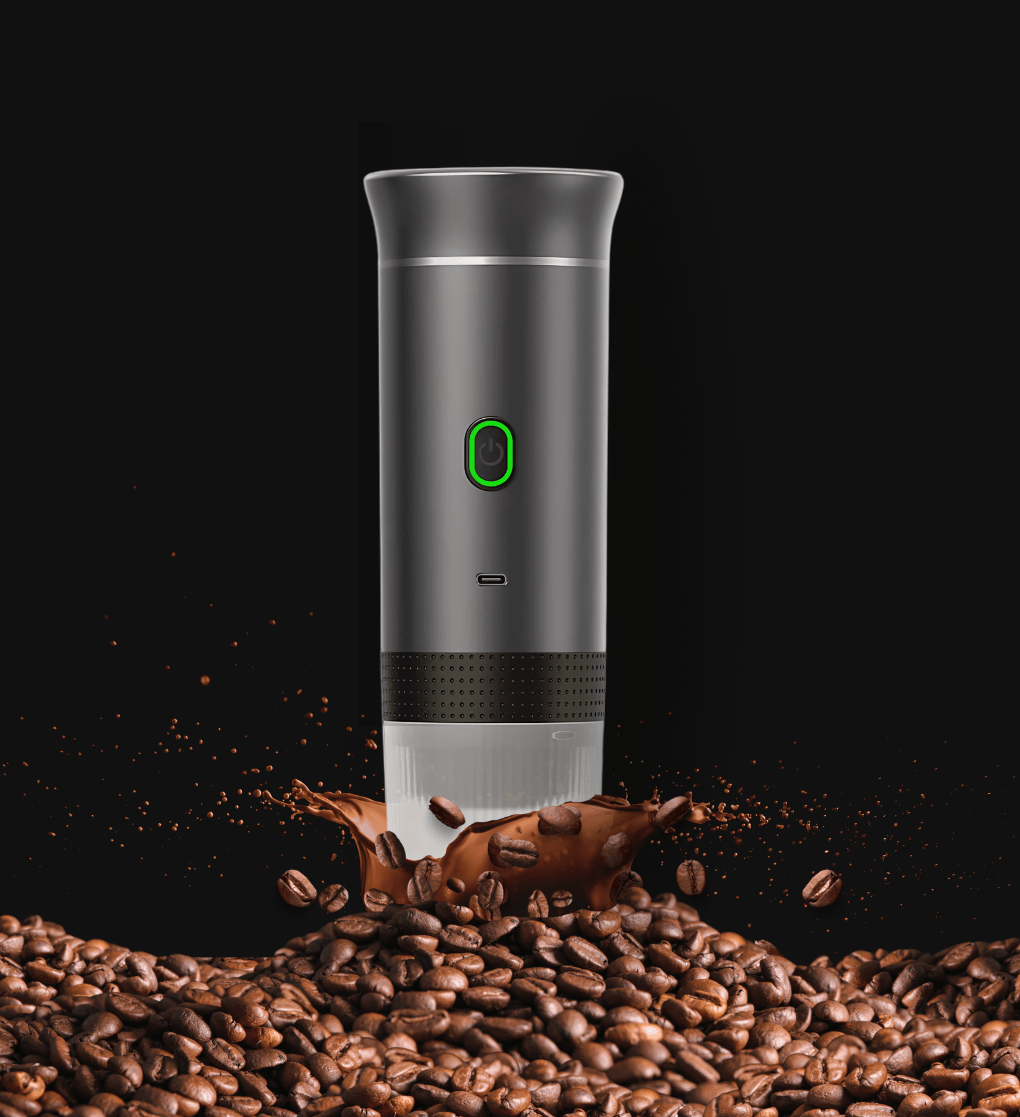 Portable Espresso Maker - Metallic Grey